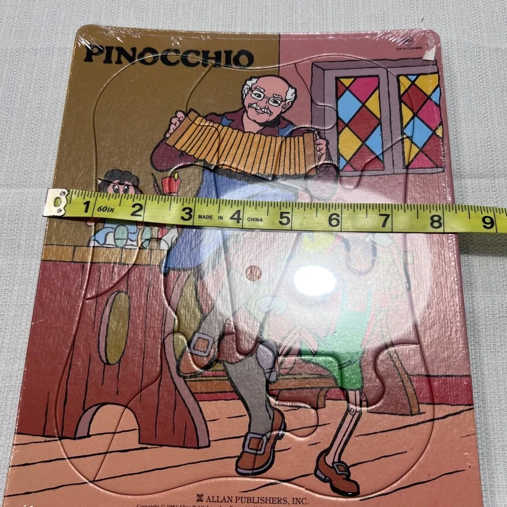 Vintage 1981 Allan Publishers Tray Puzzle Lot Pinocchio Deputy Dawg ABCs 3pc